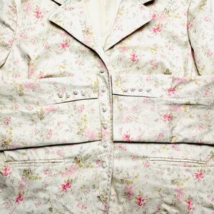 VTG 90’s Chaps Cream Floral Blazer